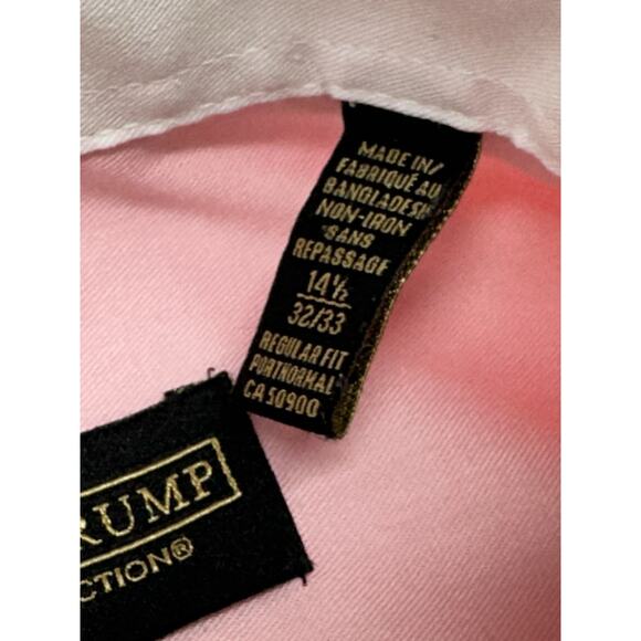 Donald Trump Dress Shirt Mens Pink French Cuff Signature Collection 14.5 32/33 - Picture 3 of 9